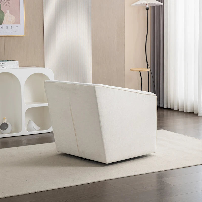 Fauteuil rembourré en chenille avec base pivotante, 31 po