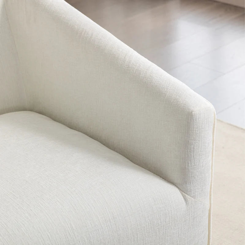 Fauteuil rembourré en chenille avec base pivotante, 31 po