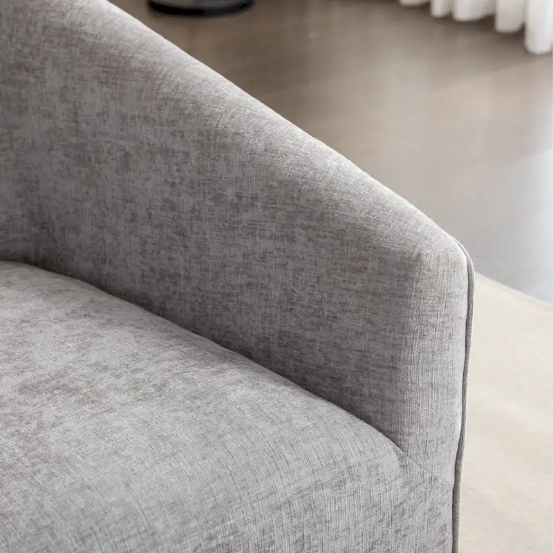 Fauteuil rembourré en chenille avec base pivotante, 31 po