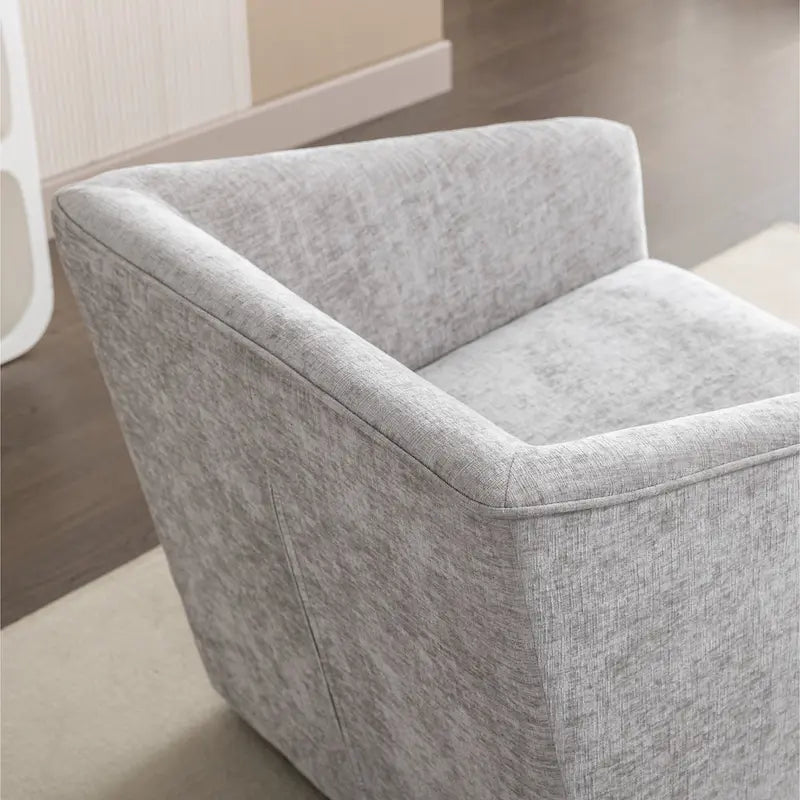 Fauteuil rembourré en chenille avec base pivotante, 31 po