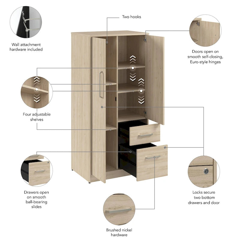 Armoire-penderie avec tiroirs