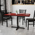 Dessus de table stratifié rectangulaire 30 x 48 avec pied de table 23,5 x 29,5 – 30 l. x 48 P. x 31,125 H.