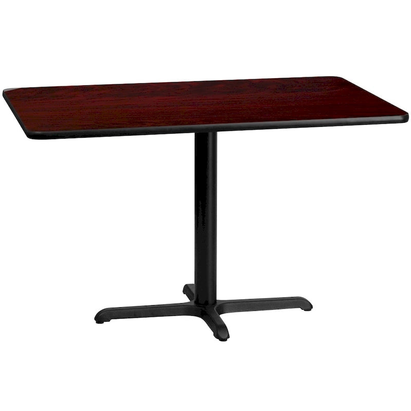 Dessus de table stratifié rectangulaire 30 x 48 avec pied de table 23,5 x 29,5 – 30 l. x 48 P. x 31,125 H.