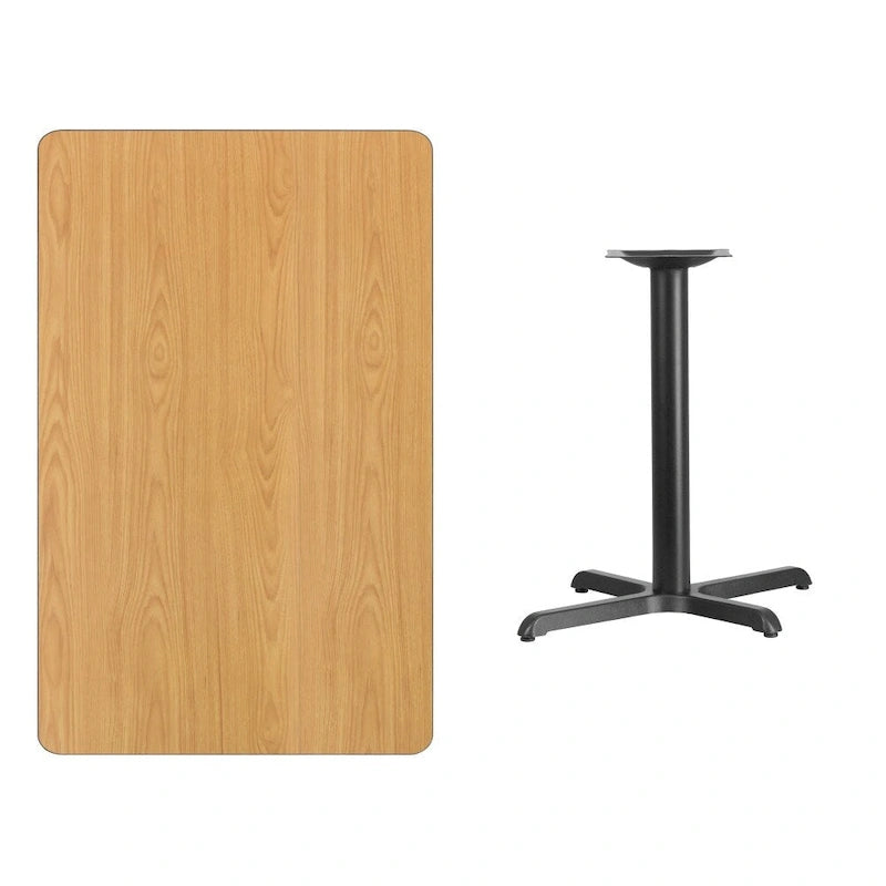 Dessus de table stratifié rectangulaire 30 x 48 avec pied de table 23,5 x 29,5 – 30 l. x 48 P. x 31,125 H.