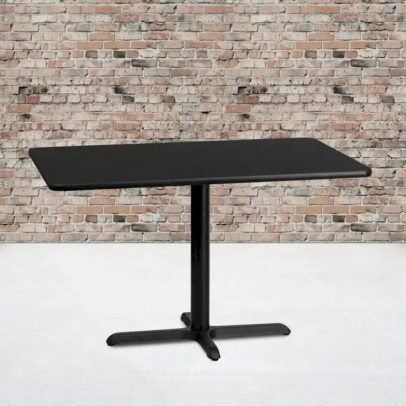 Dessus de table stratifié rectangulaire 30 x 48 avec pied de table 23,5 x 29,5 – 30 l. x 48 P. x 31,125 H.