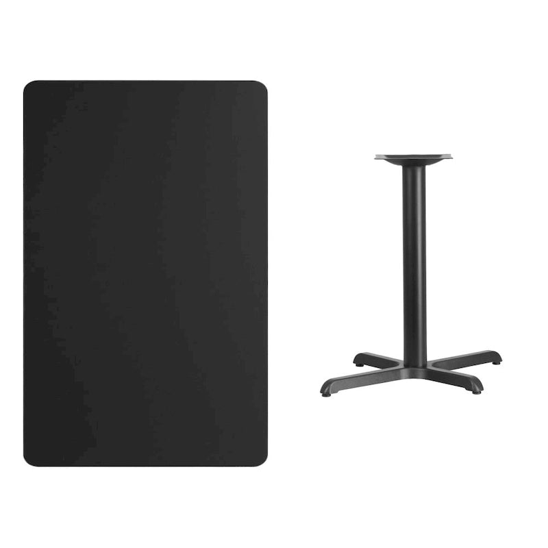 Dessus de table stratifié rectangulaire 30 x 48 avec pied de table 23,5 x 29,5 – 30 l. x 48 P. x 31,125 H.