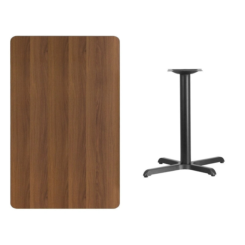 Dessus de table stratifié rectangulaire 30 x 48 avec pied de table 23,5 x 29,5 – 30 l. x 48 P. x 31,125 H.