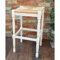 Tabouret de bar blanc antique de 30 pouces