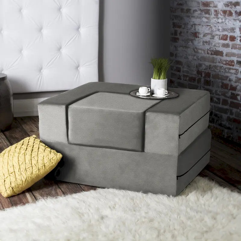 Fauteuil-lit convertible et pouf / Lit simple (deux places)