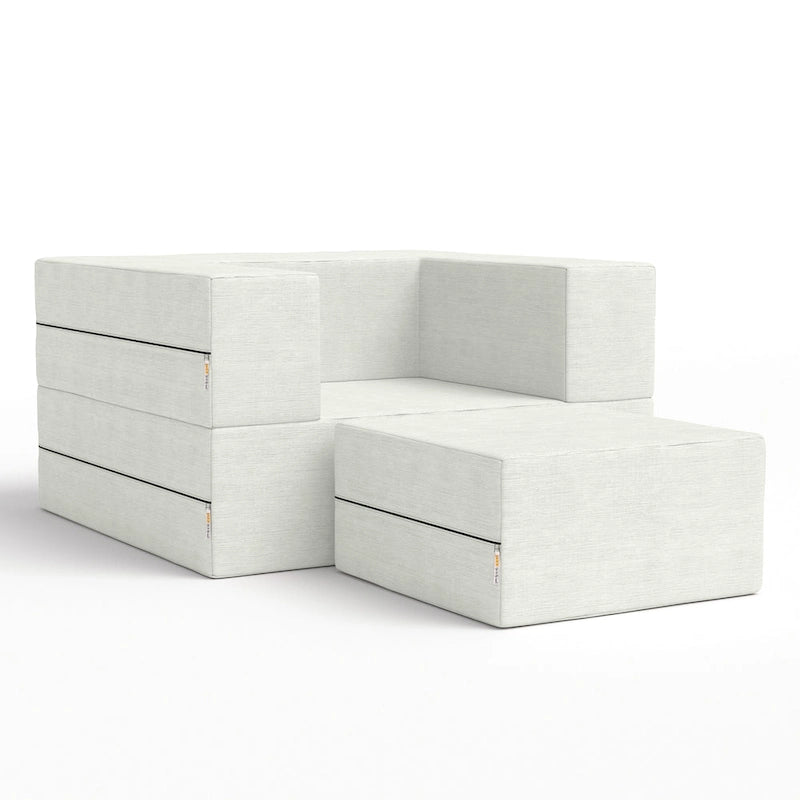 Fauteuil-lit convertible et pouf / Lit simple (deux places)