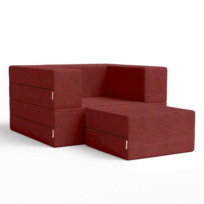 Fauteuil-lit convertible et pouf / Lit simple (deux places)