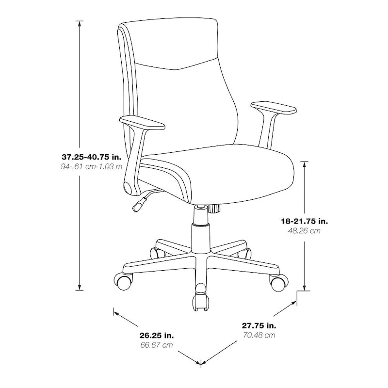 Chaise de bureau de direction à dossier mi-hauteur