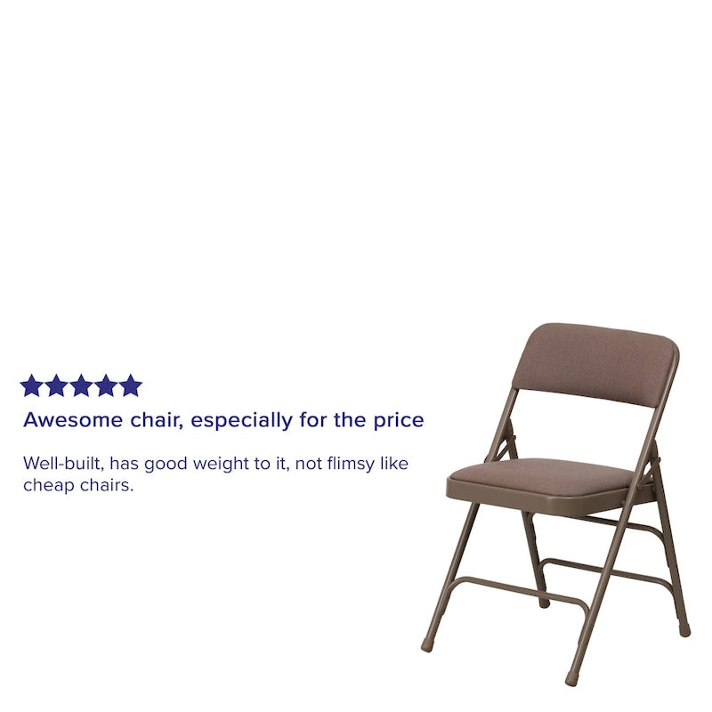 Lot de 2 chaises pliantes en métal avec assises rembourrées