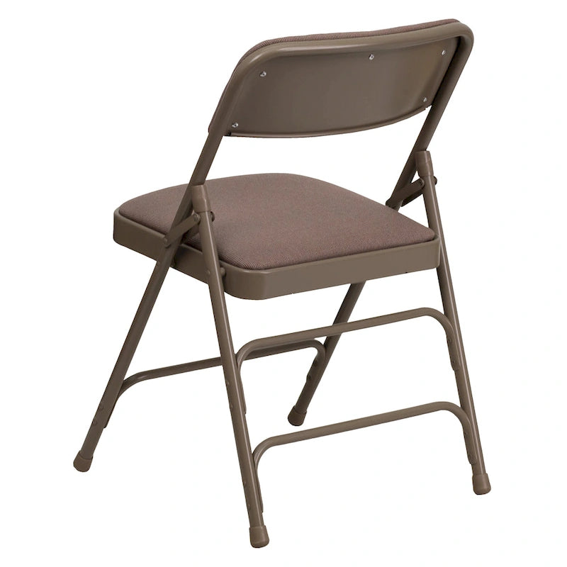 Lot de 2 chaises pliantes en métal avec assises rembourrées