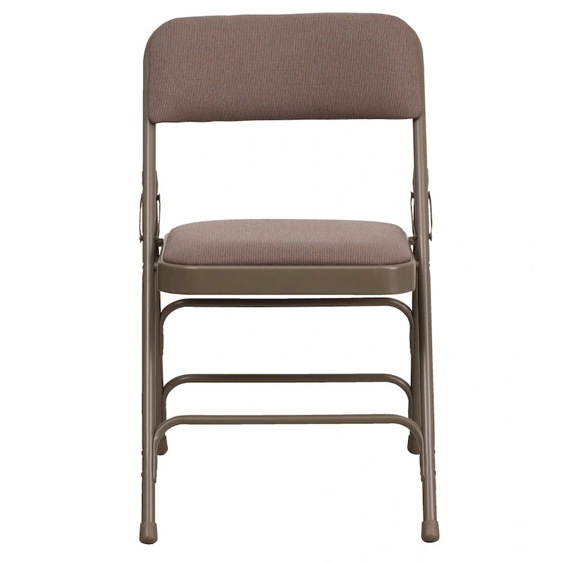 Lot de 2 chaises pliantes en métal avec assises rembourrées