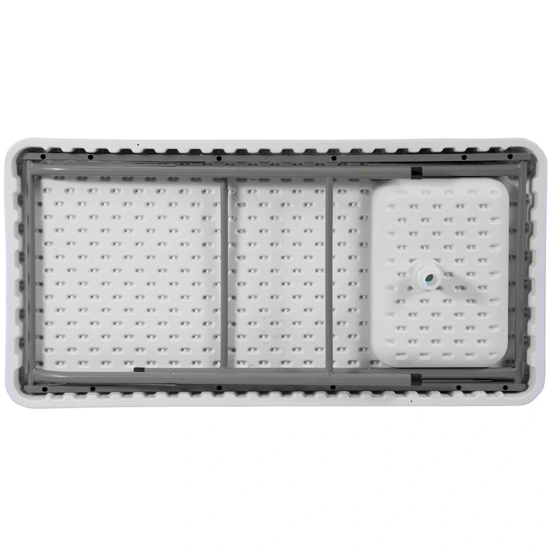 Table de nettoyage de poisson portable de 4 pieds / Table de camping extérieure avec évier