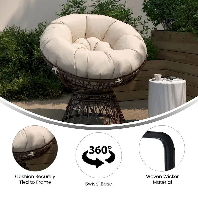 Fauteuil de jardin pivotant