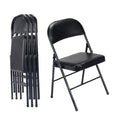 Chaises pliantes élégantes en fer et PVC pour congrès et expositions, lot de 4 ou 6 chaises pliantes