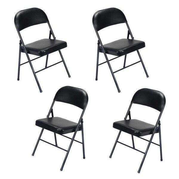 Chaises pliantes élégantes en fer et PVC pour congrès et expositions, lot de 4 ou 6 chaises pliantes