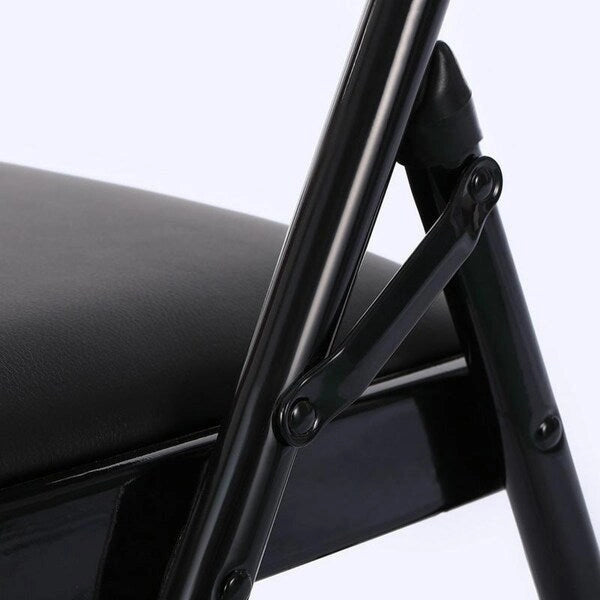 Chaises pliantes élégantes en fer et PVC pour congrès et expositions, lot de 4 ou 6 chaises pliantes