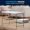 Table pliante en plastique à hauteur réglable