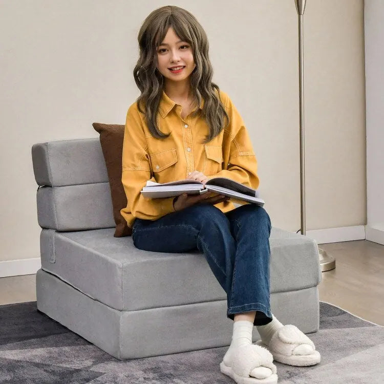 Chaise longue convertible pliable à trois volets – 75 x 28 x 6