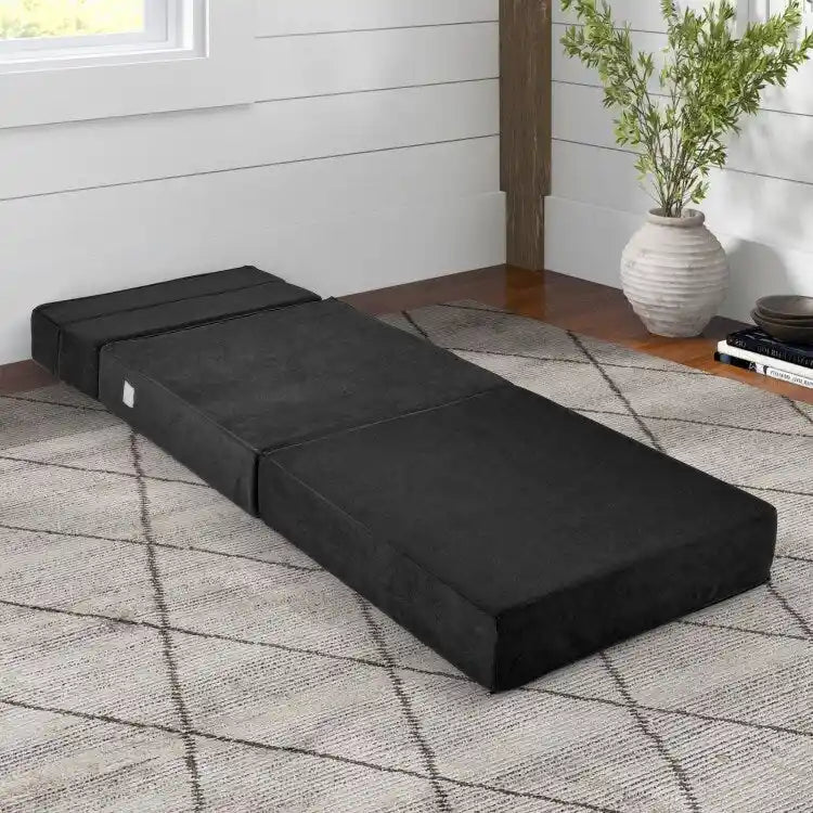 Chaise longue convertible pliable à trois volets – 75 x 28 x 6