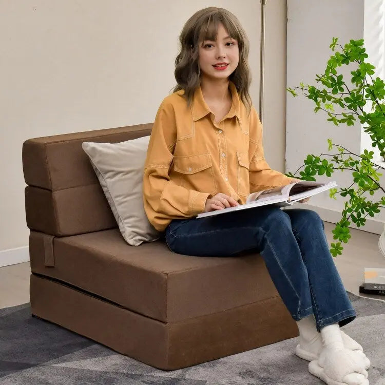 Chaise longue convertible pliable à trois volets – 75 x 28 x 6