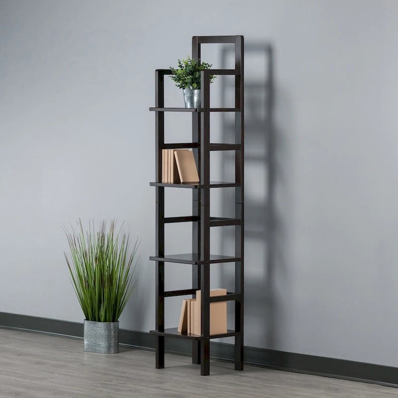 Étagère de boulanger, étroite, café – 14,72 x 13,86 x 70,71 pouces