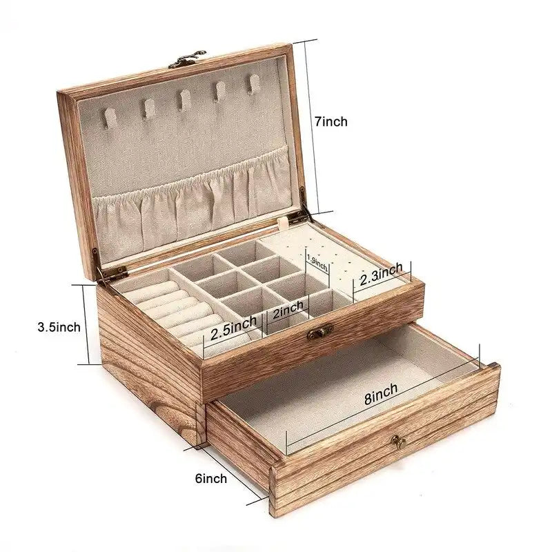Boîte à bijoux pour femmes - 7P x 10L x 4,8H