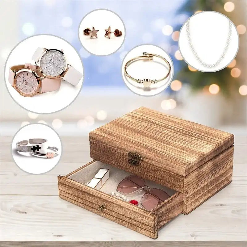 Boîte à bijoux pour femmes - 7P x 10L x 4,8H