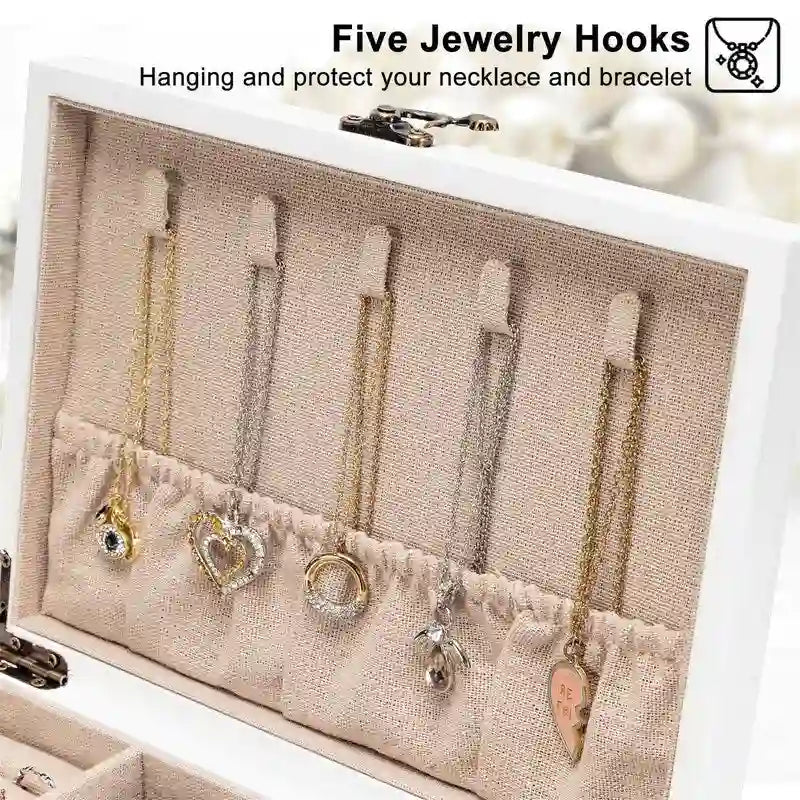 Boîte à bijoux pour femmes - 7P x 10L x 4,8H