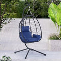 Fauteuil suspendu en osier imperméable