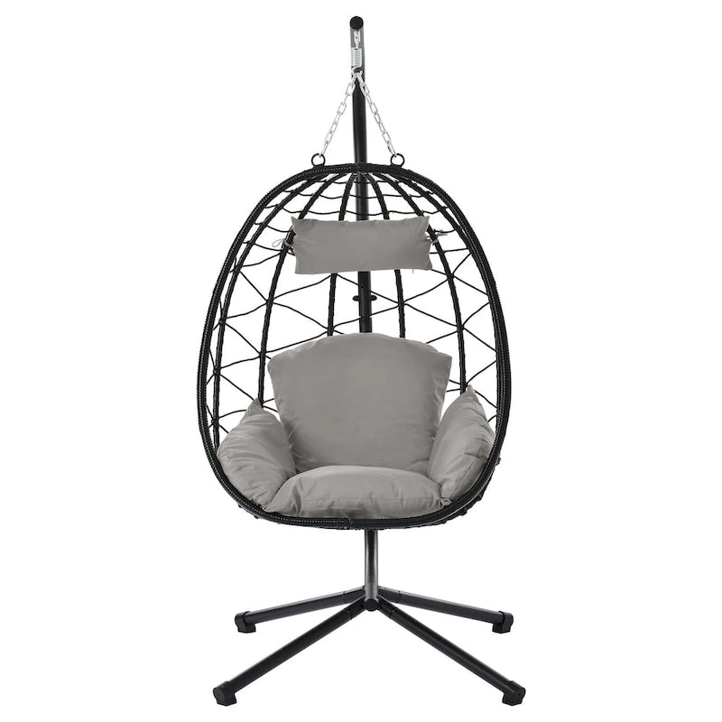 Fauteuil suspendu en osier imperméable