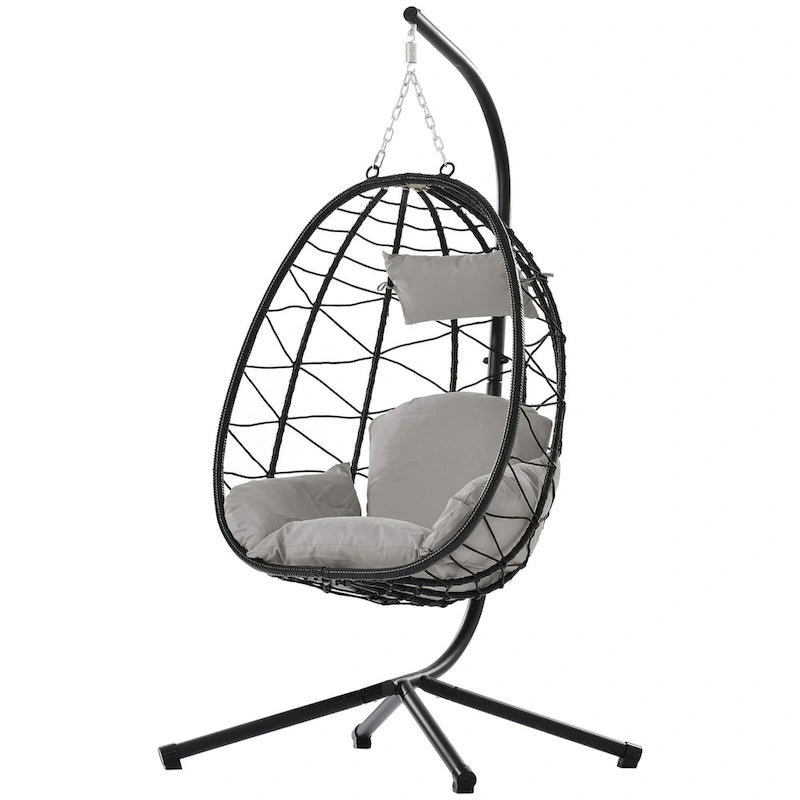 Fauteuil suspendu en osier imperméable