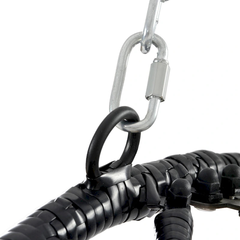 Fauteuil suspendu en osier imperméable