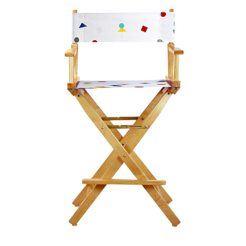 30 Fauteuil de réalisateur Cadre naturel-Confettis - 23W x 19D x 45.5H