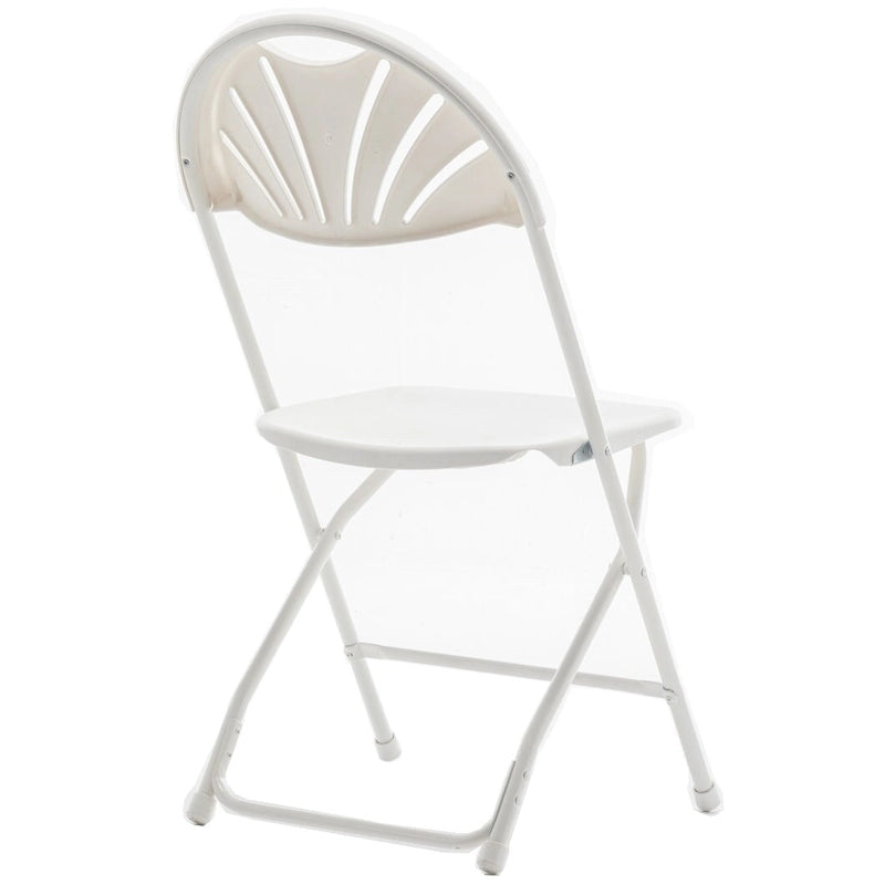 Chaise pliante en plastique blanc, cadre en acier, capacité commerciale élevée, pour événements, légère, pour mariage, lot de 2
