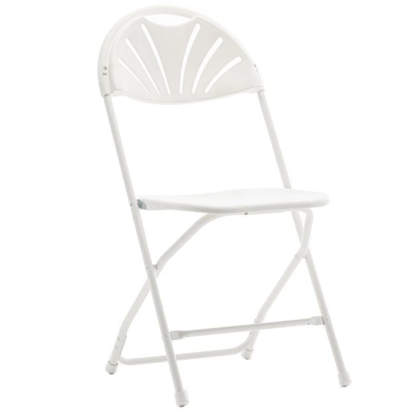 Chaise pliante en plastique blanc, cadre en acier, capacité commerciale élevée, pour événements, légère, pour mariage, lot de 2