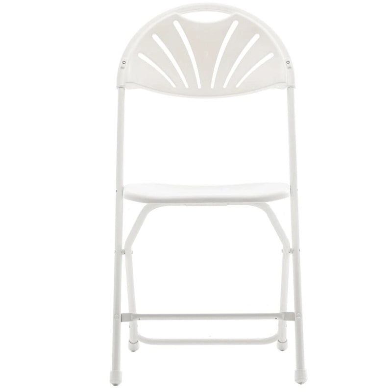 Chaise pliante en plastique blanc, cadre en acier, capacité commerciale élevée, pour événements, légère, pour mariage, lot de 2
