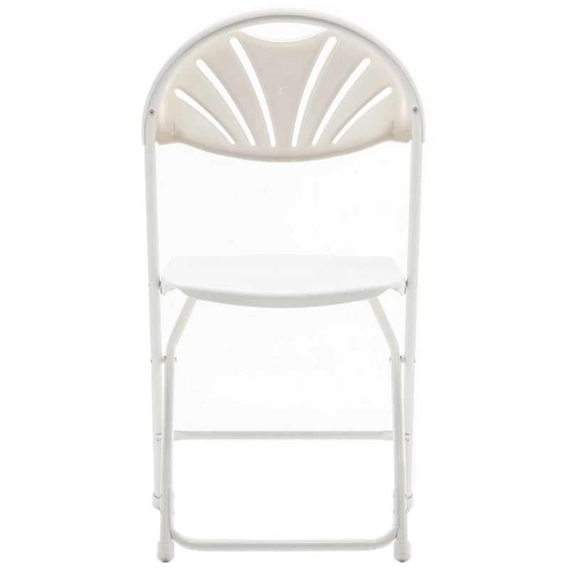 Chaise pliante en plastique blanc, cadre en acier, capacité commerciale élevée, pour événements, légère, pour mariage, lot de 2