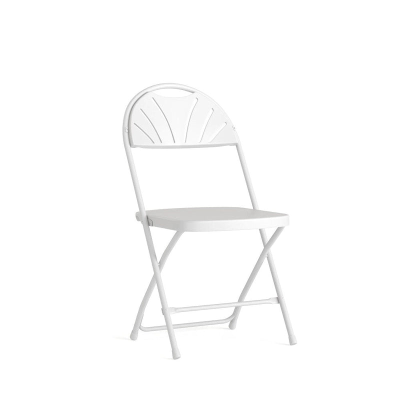Chaise pliante en plastique dossier éventail, capacité de 295 kg