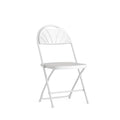 Chaise pliante en plastique dossier éventail, capacité de 295 kg
