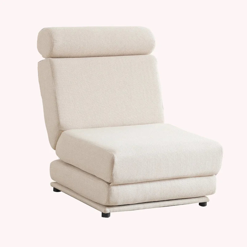 Fauteuil de relaxation pliant avec oreiller convertible en lit une place