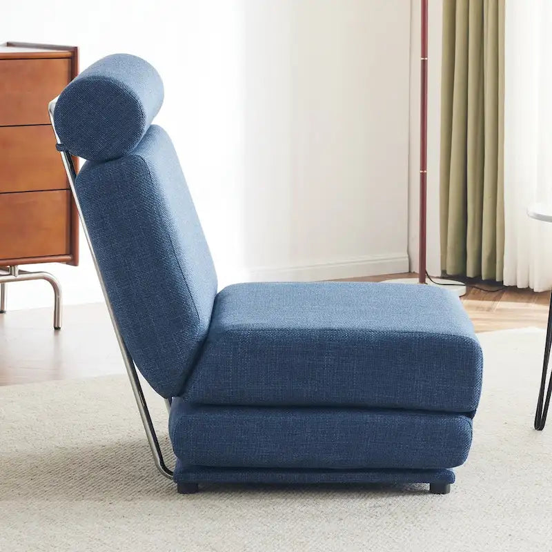 Fauteuil de relaxation pliant avec oreiller convertible en lit une place