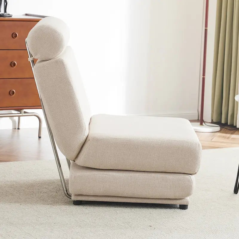 Fauteuil de relaxation pliant avec oreiller convertible en lit une place