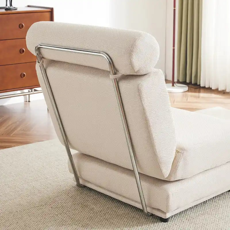 Fauteuil de relaxation pliant avec oreiller convertible en lit une place