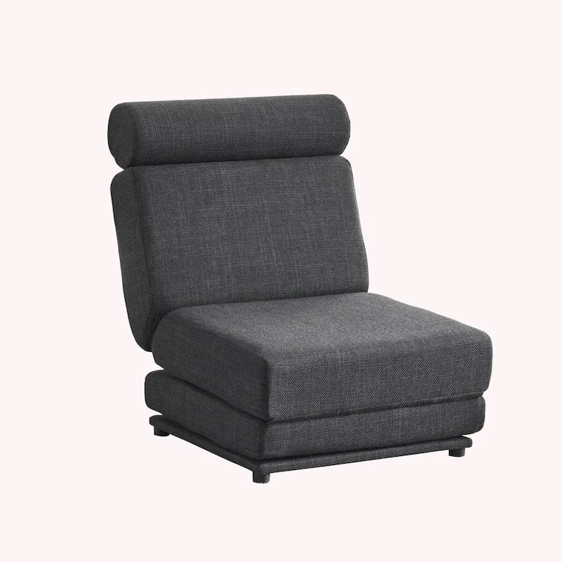 Fauteuil de relaxation pliant avec oreiller convertible en lit une place