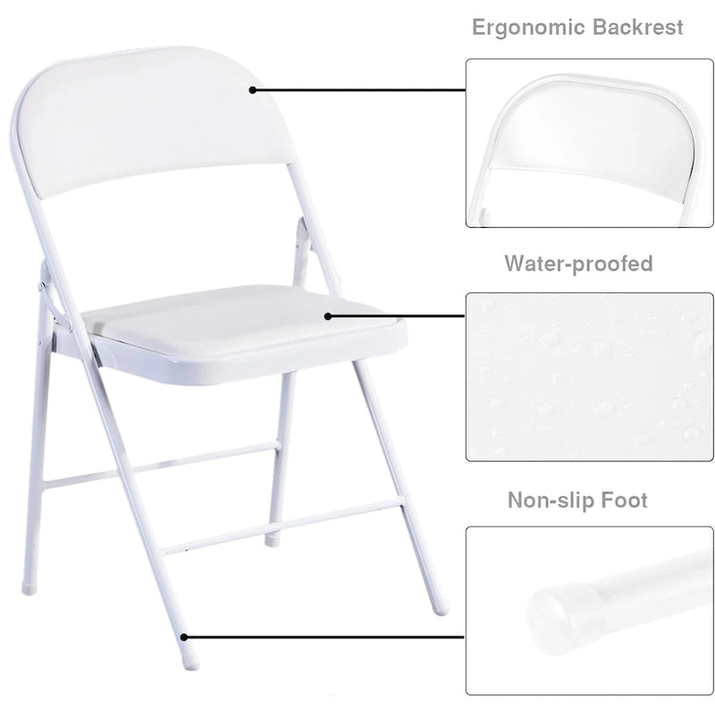 Chaise Pliante Rembourrée (Lot de 4)