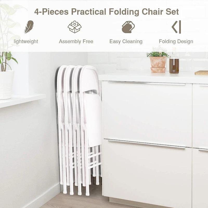 Chaise Pliante Rembourrée (Lot de 4)